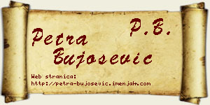 Petra Bujošević vizit kartica